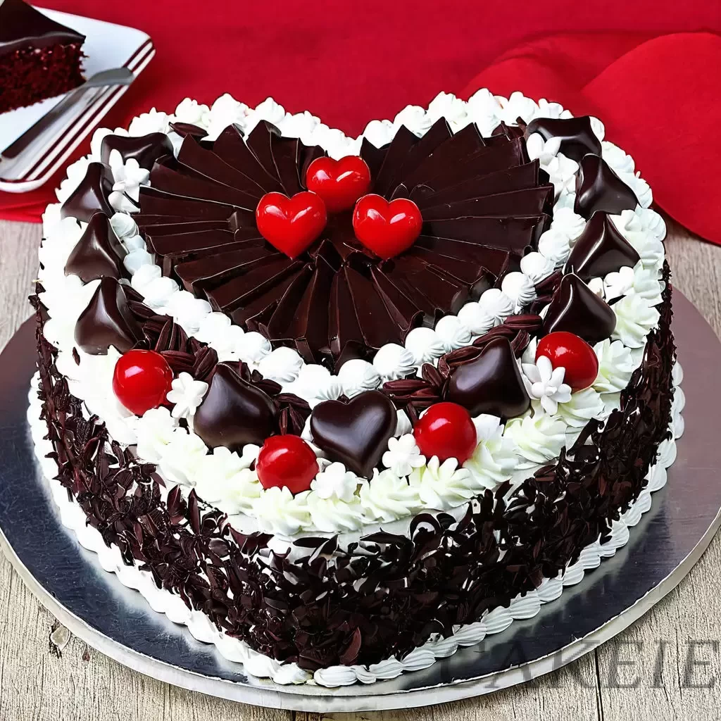 Blackforest Red Heart Cake